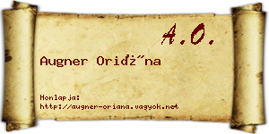 Augner Oriána névjegykártya